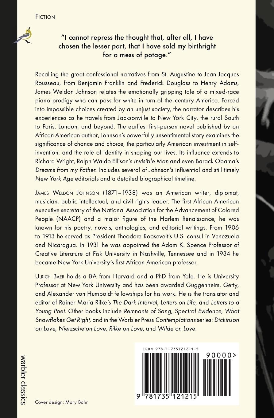 Rückseitencover The Autobiography of an Ex-Colored Man (Warbler Classics)