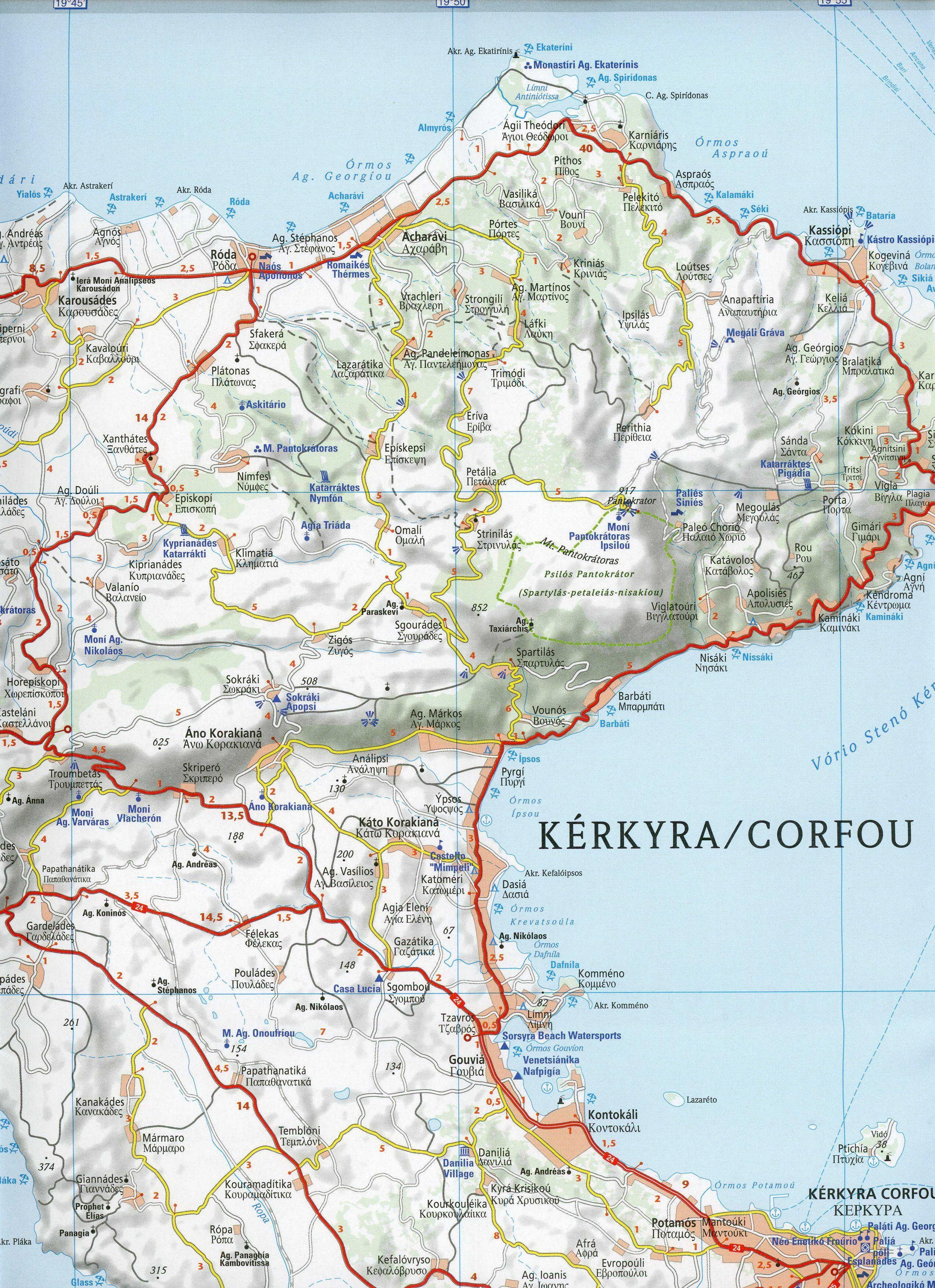 Beispielinhalt (Bild) Corfu & the Ionian Islands - Michelin Zoom Map 140