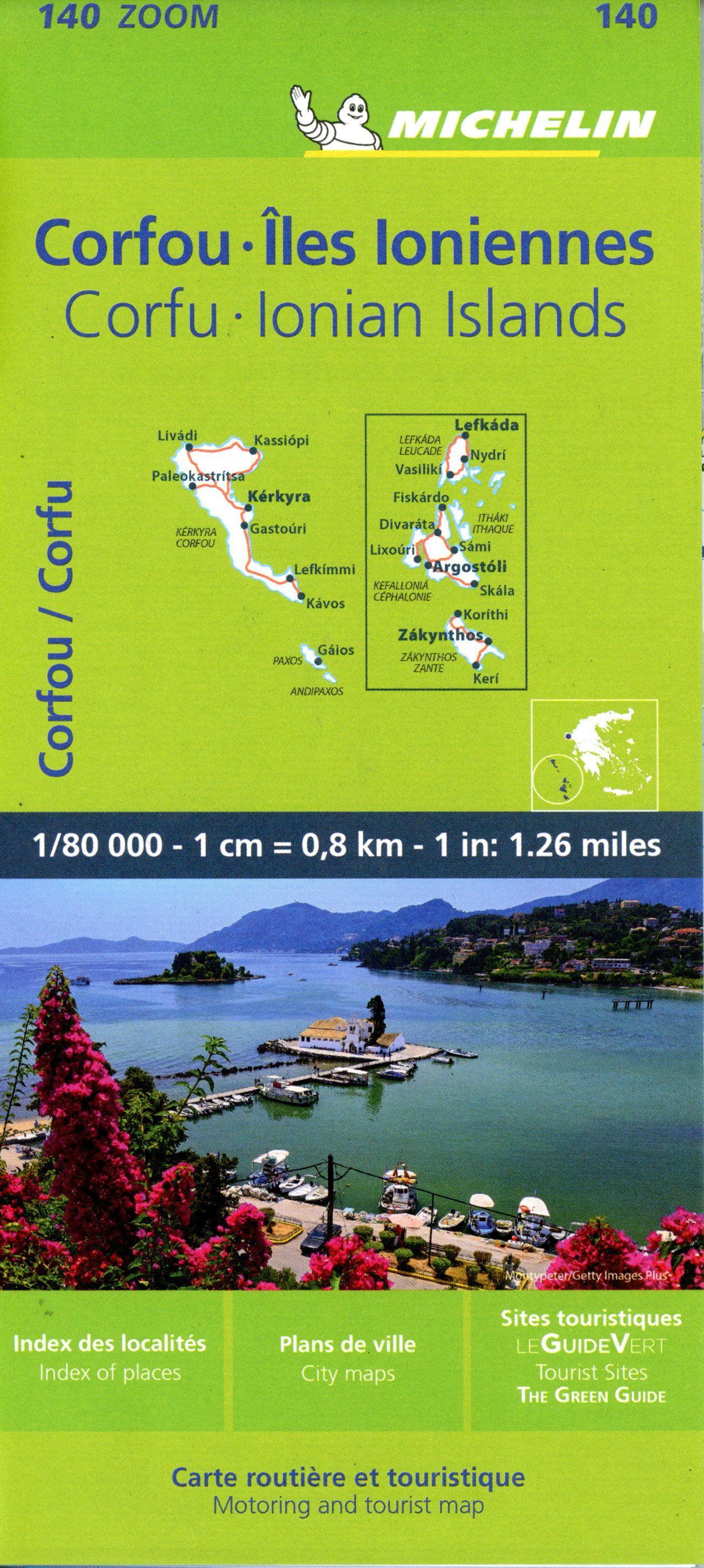 Vorderes Coverbild Corfu & the Ionian Islands - Michelin Zoom Map 140