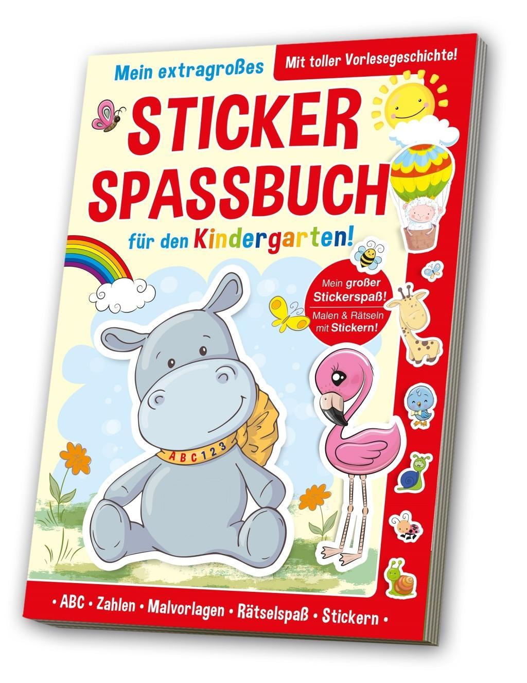 Vorderes Coverbild Stickerspaßbuch Kindergarten