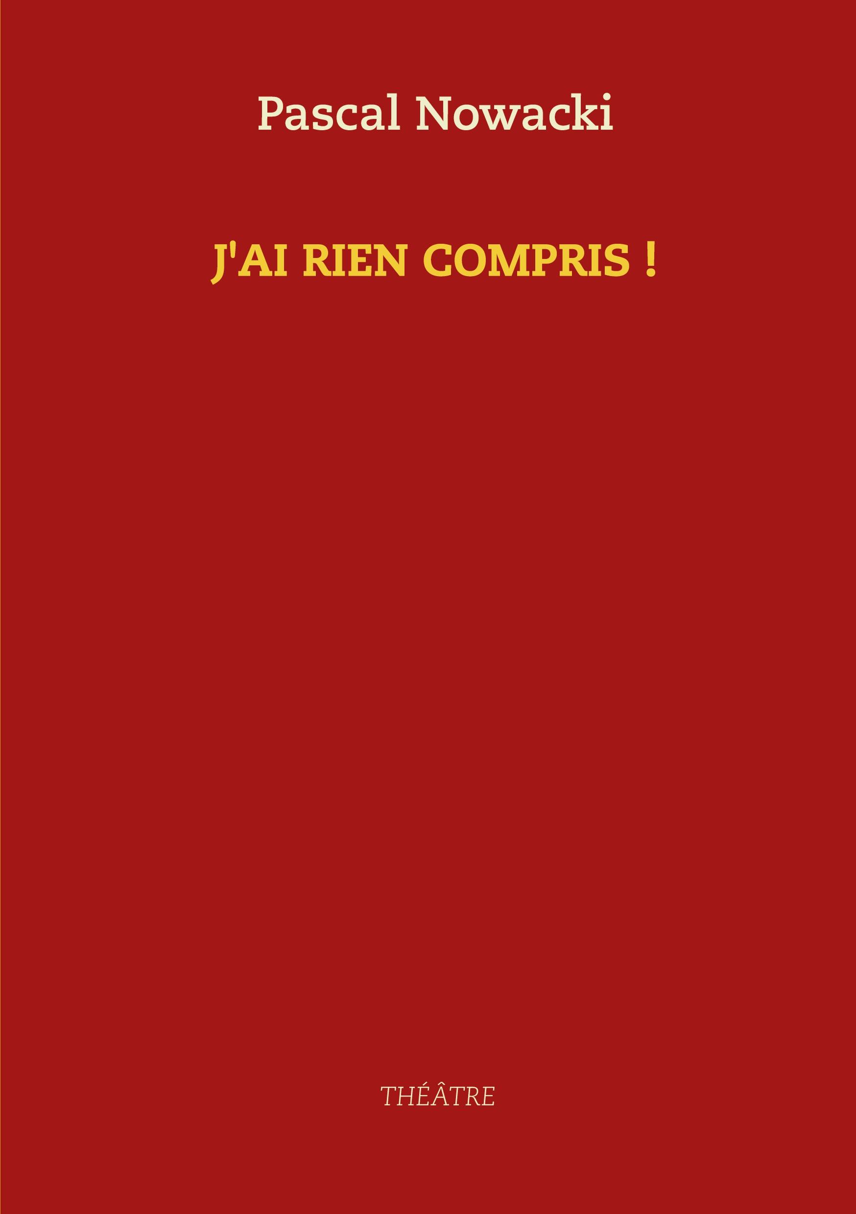 Vorderes Coverbild J'ai rien compris !