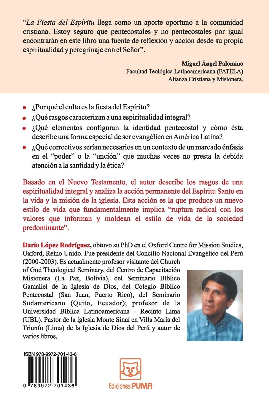 Rückseitencover LA FIESTA DEL ESPÍRITU