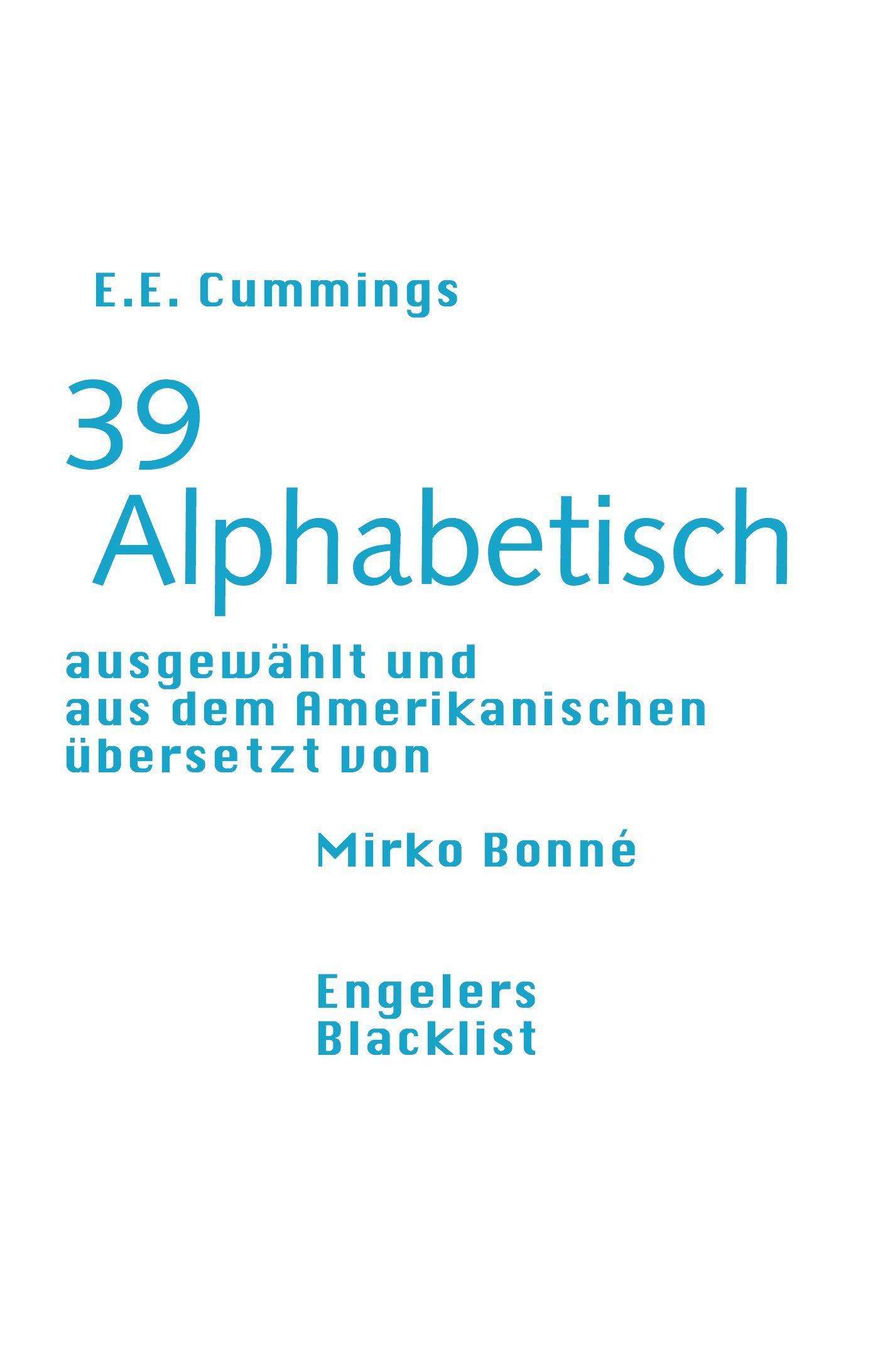 Vorderes Coverbild 39 Alphabetisch