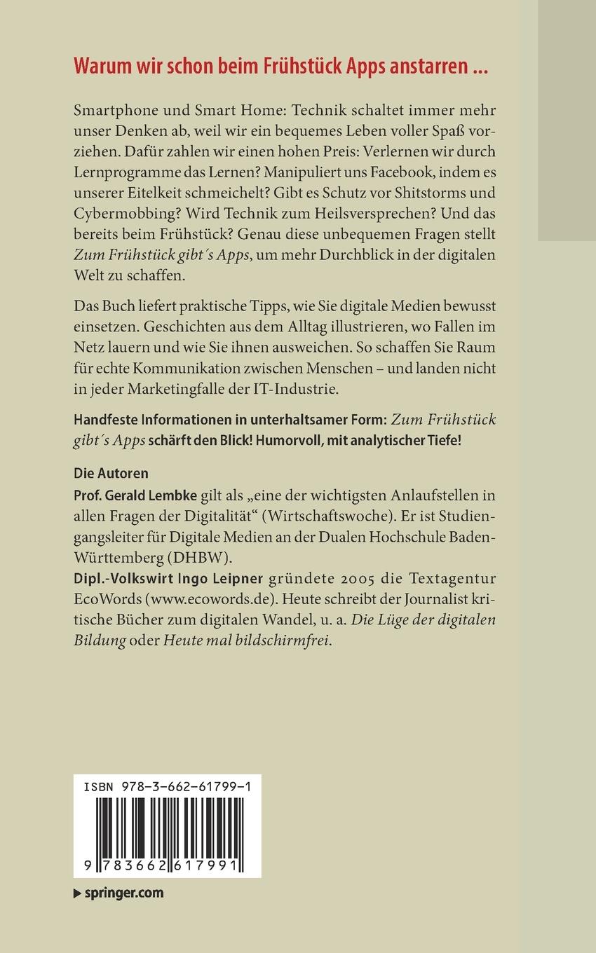 Rückseitencover Zum Frühstück gibt's Apps