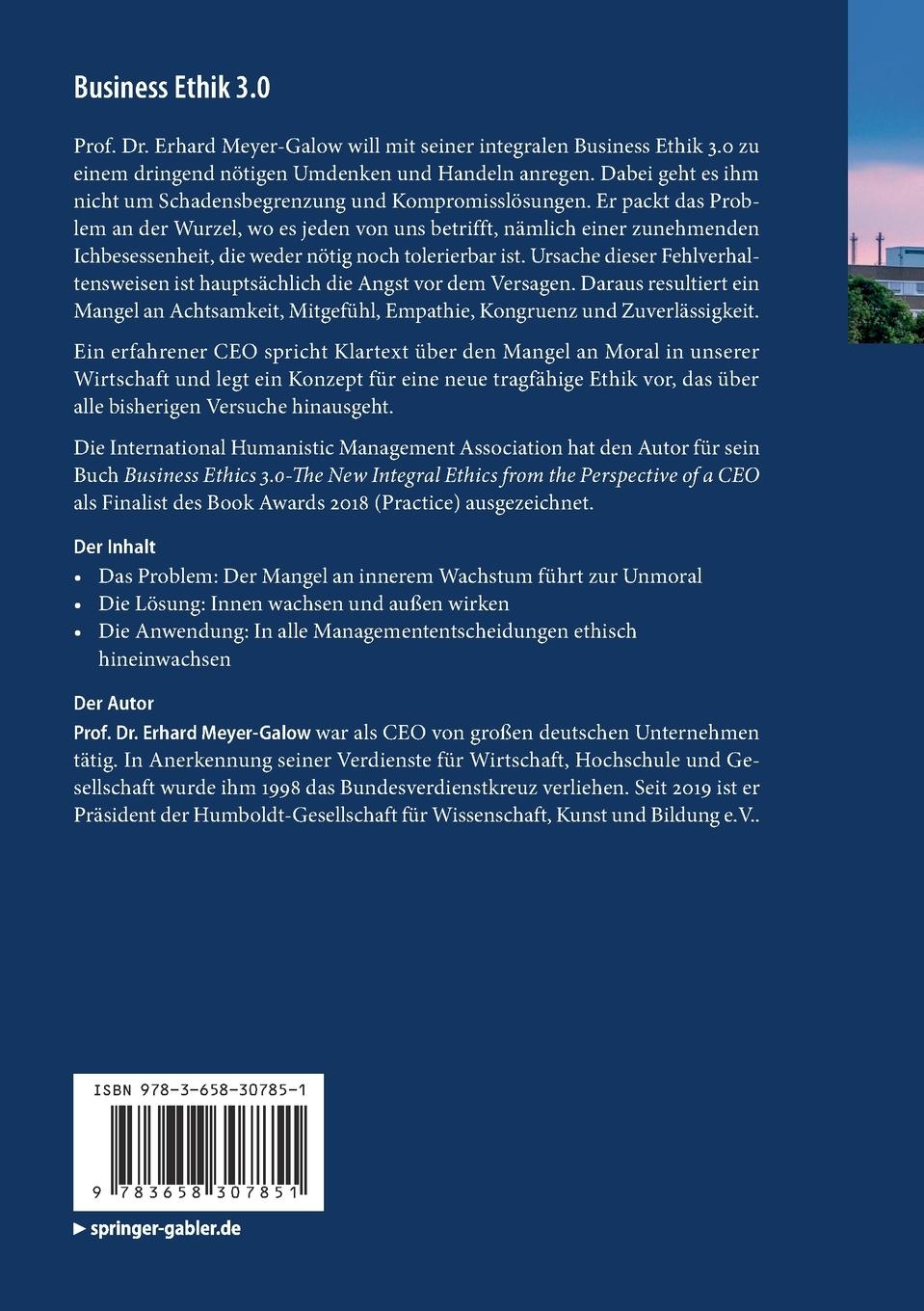 Rückseitencover Business Ethik 3.0