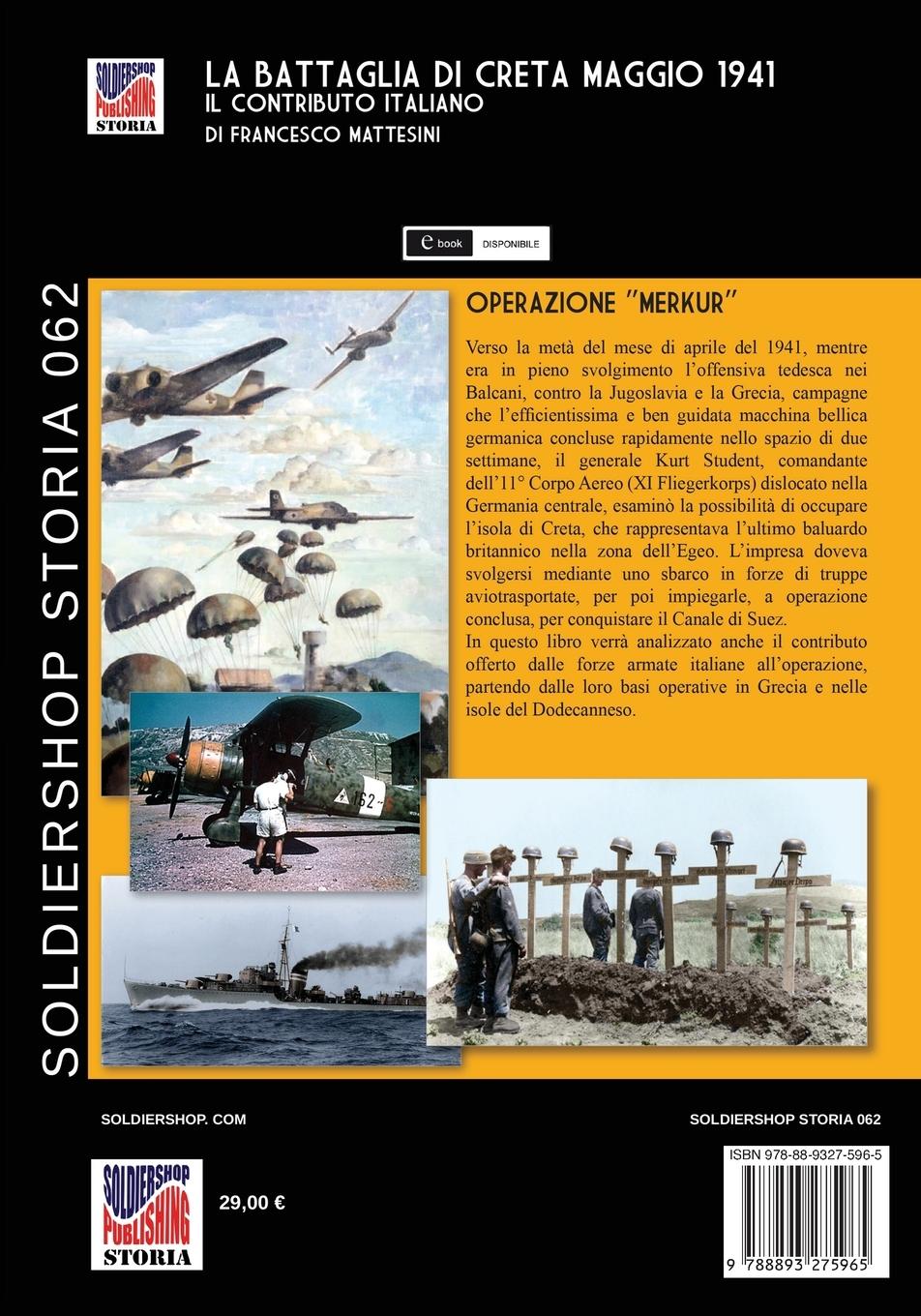 Rückseitencover La battaglia di Creta - Maggio 1941