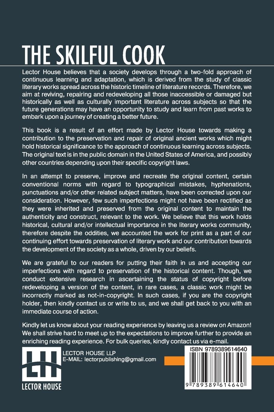 Rückseitencover The Skilful Cook