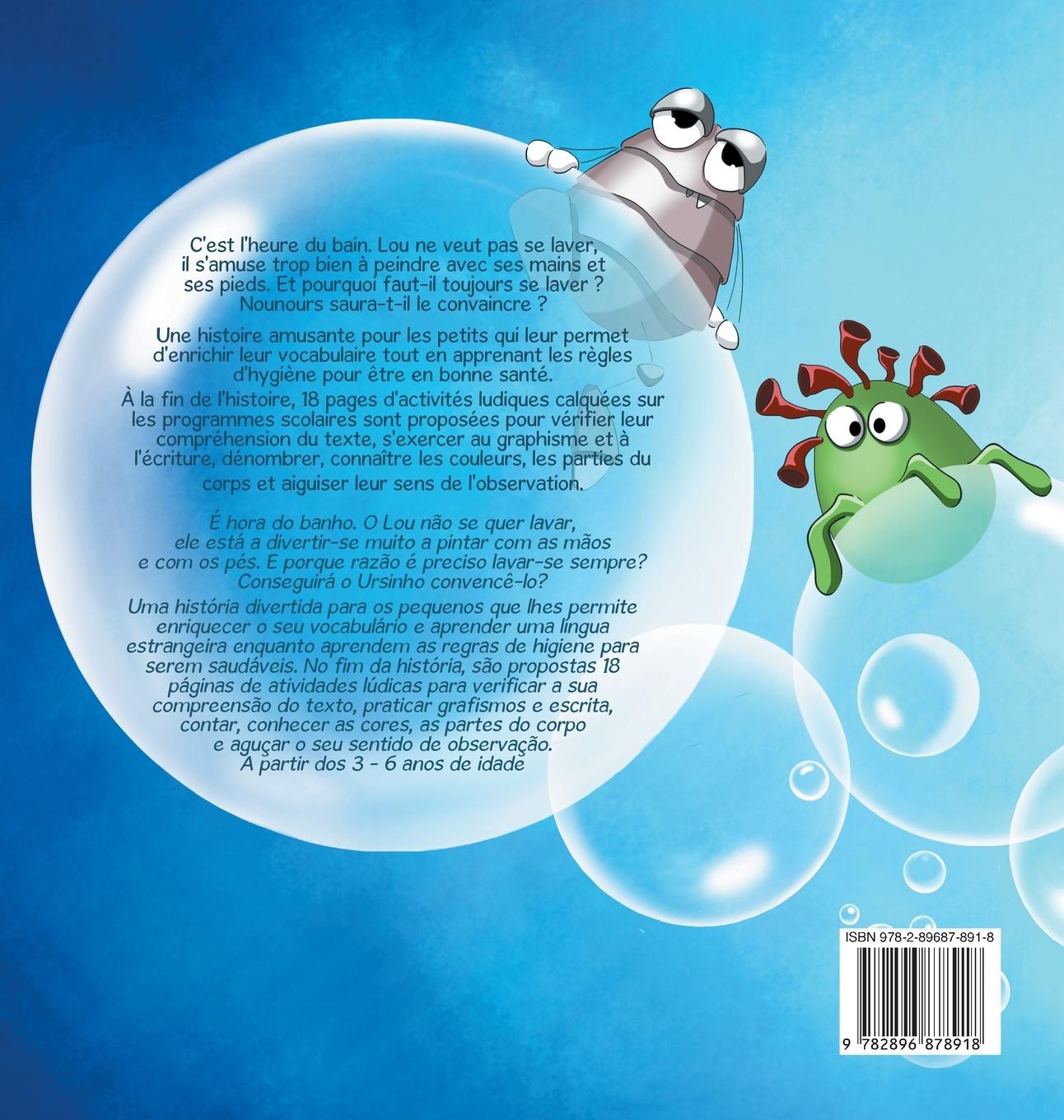 Rückseitencover C'est l'heure du bain, Lou ! - É hora do banho, Lou!