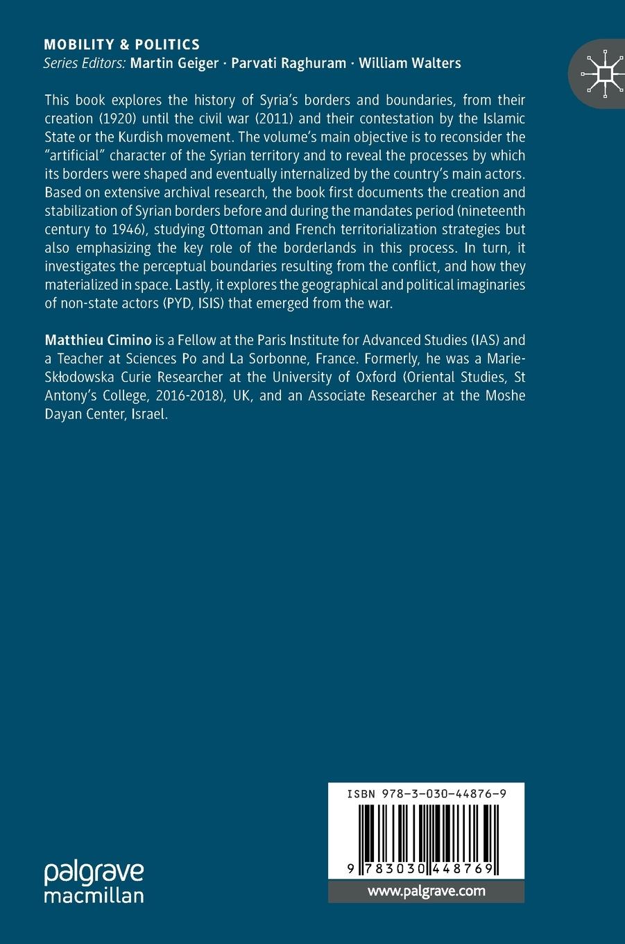 Rückseitencover Syria: Borders, Boundaries, and the State