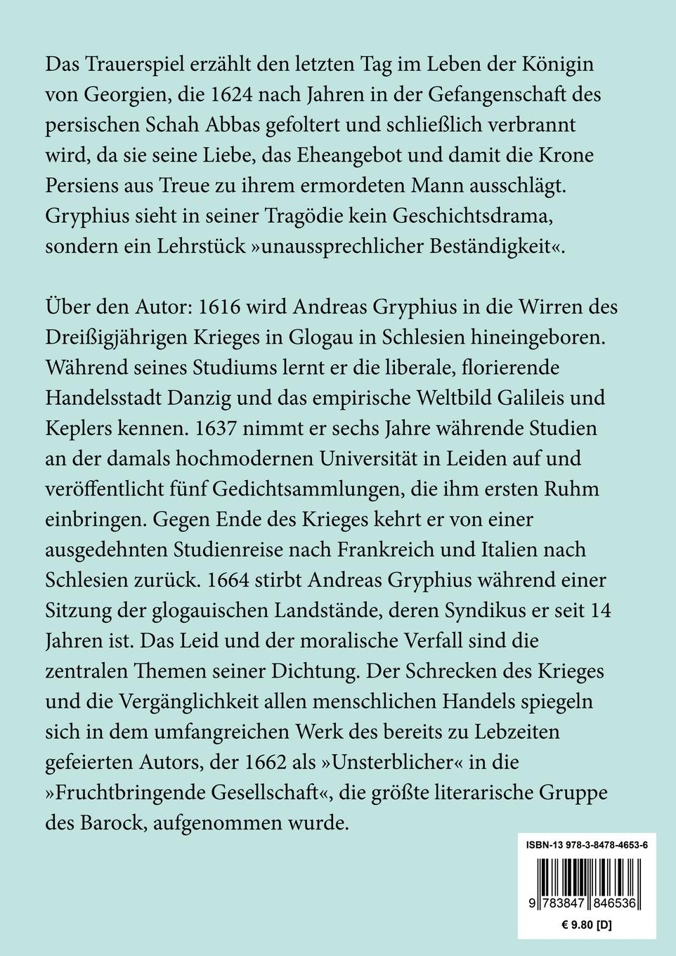 Rückseitencover Catharina von Georgien (Großdruck)