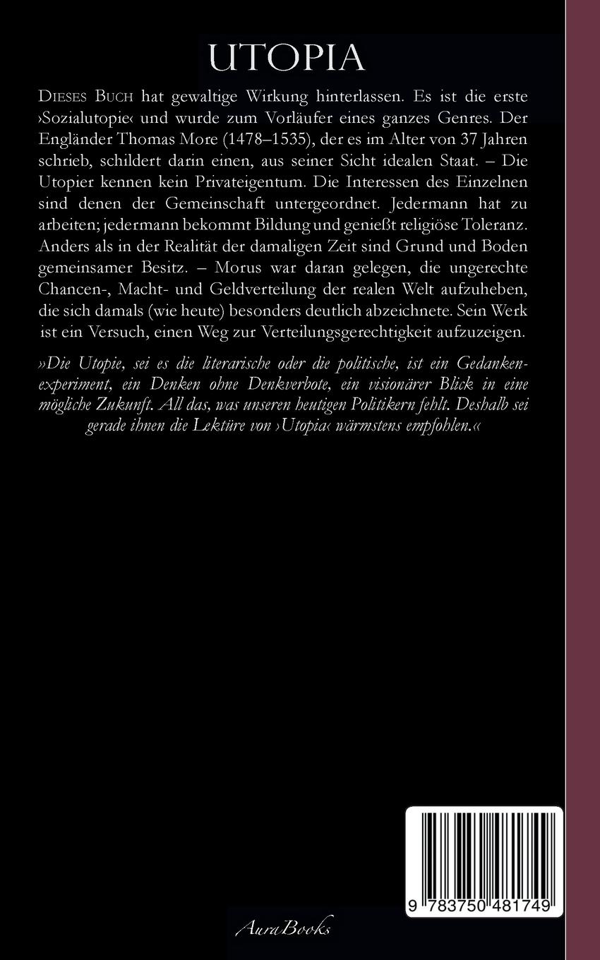 Rückseitencover Utopia