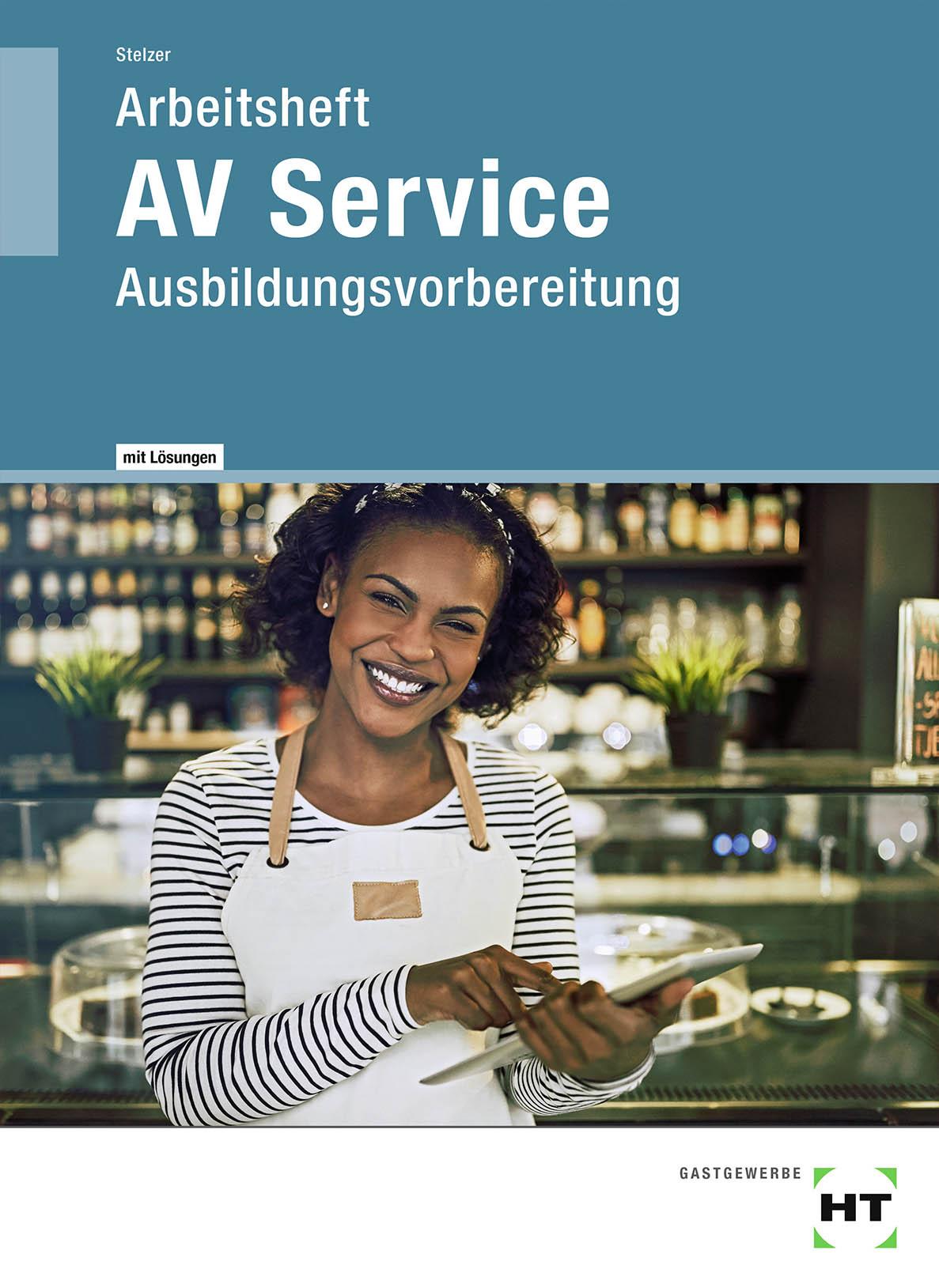 Vorderes Coverbild Arbeitsheft mit eingetragenen Lösungen AV Service