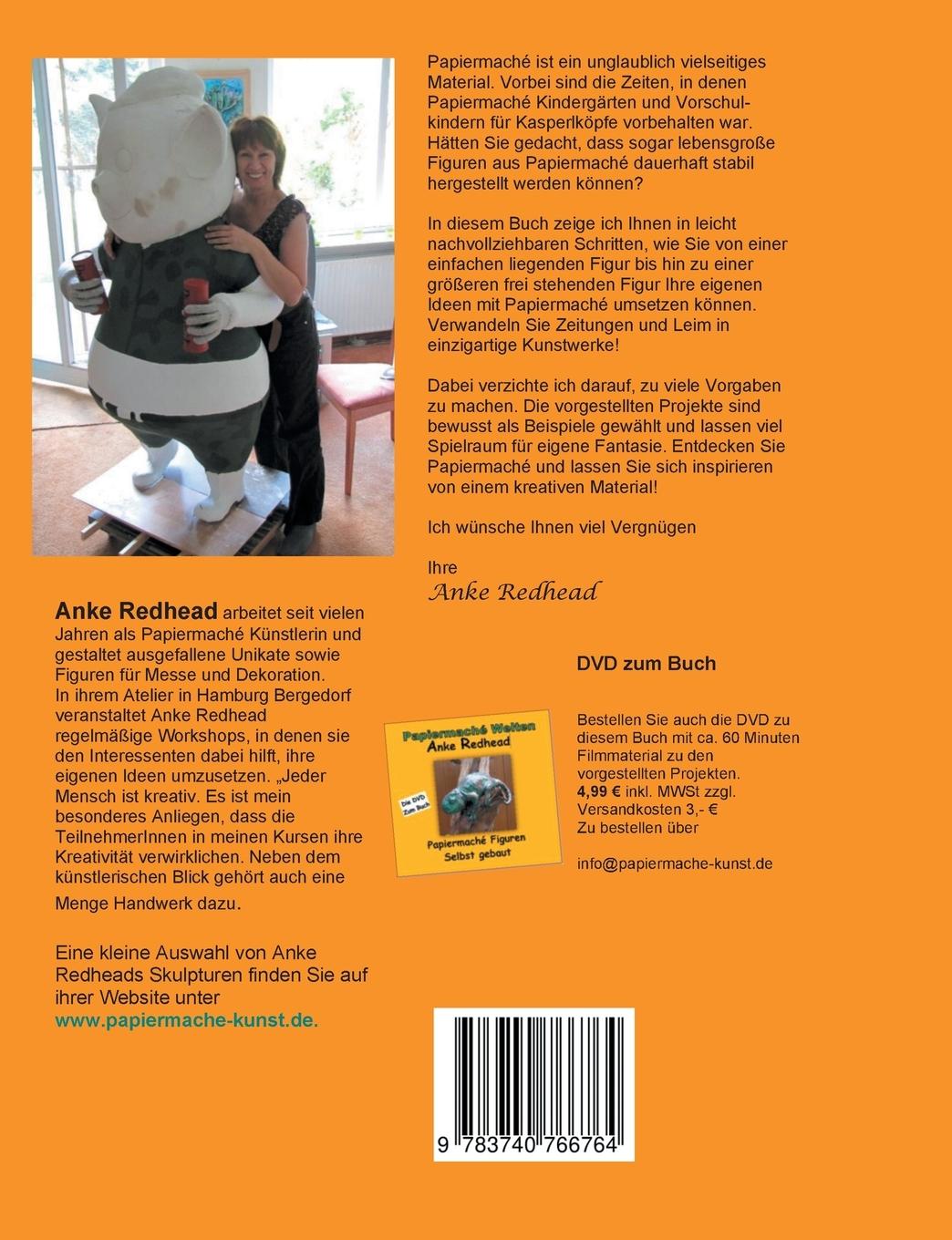 Rückseitencover Papiermaché  Figuren selbst gebaut