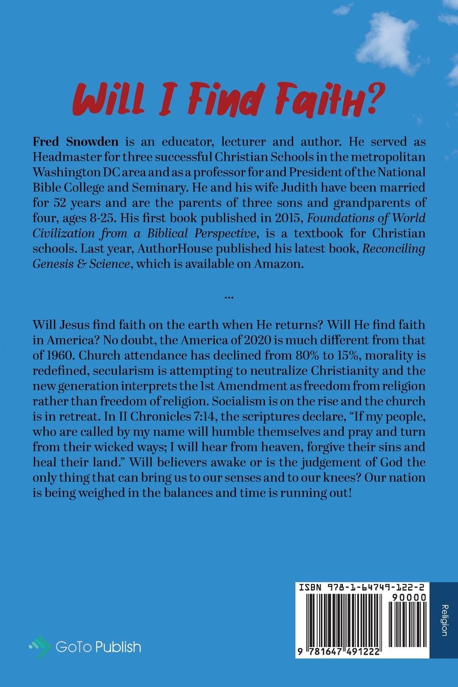 Rückseitencover Will I Find Faith? Christianity at a Crossroads