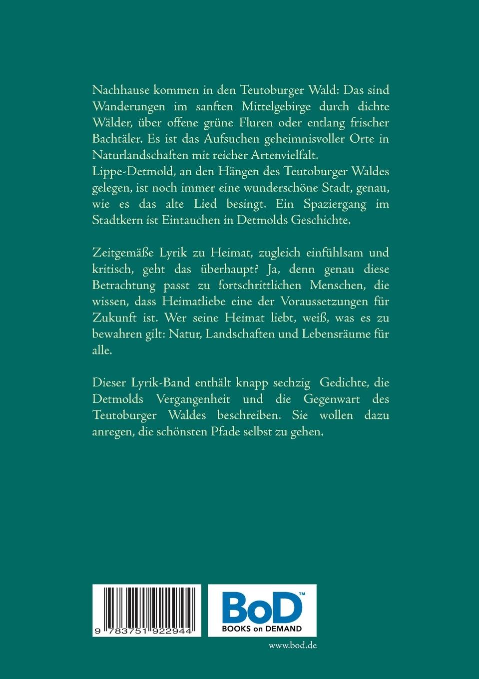 Rückseitencover Sanfte Heimat Detmold und Teutoburger Wald