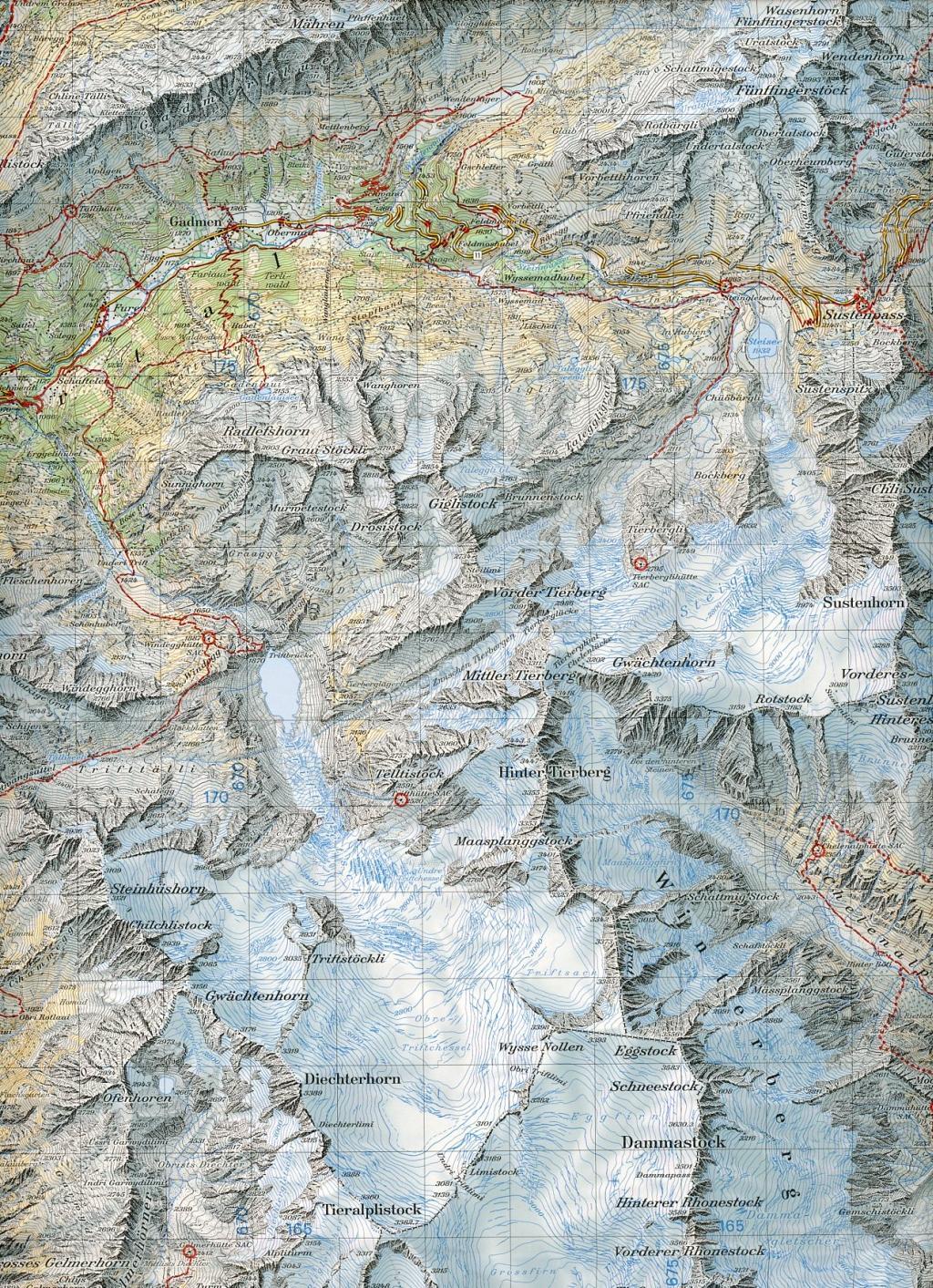 Beispielinhalt (Bild) Swisstopo 1 : 50 000 Sustenpass