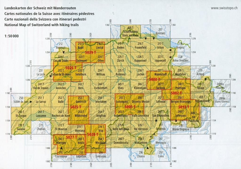 Beispielinhalt (Bild) Swisstopo 1 : 50 000 Jungfrau