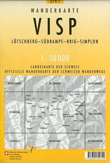 Beispielinhalt (Bild) Swisstopo 1 : 50 000 Visp