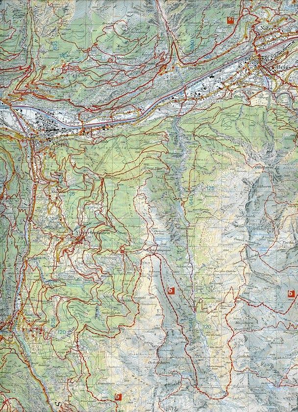 Beispielinhalt (Bild) Swisstopo 1 : 50 000 Visp