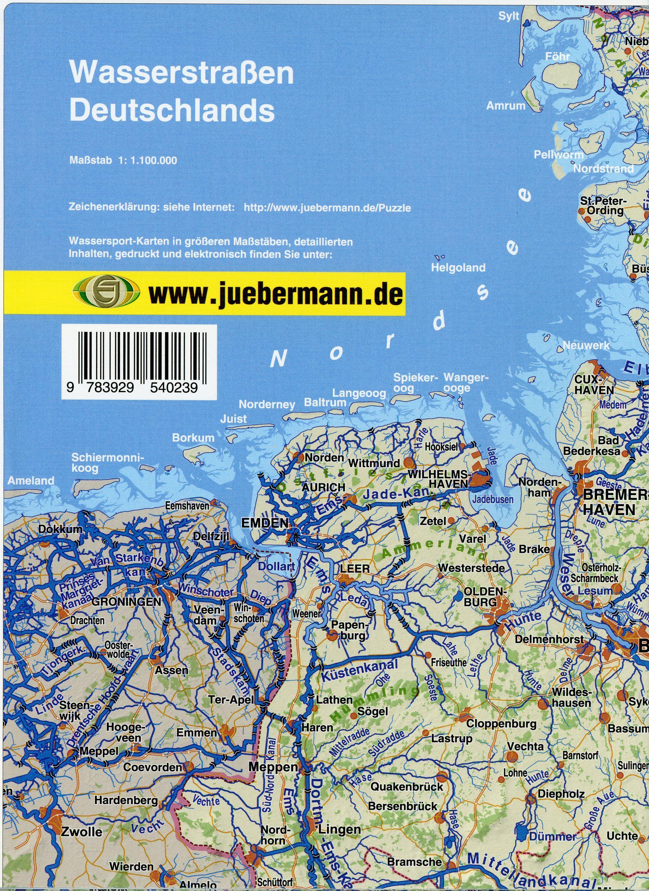 Vorderes Coverbild Wasserstraßen Deutschland 1 : 1 100 000