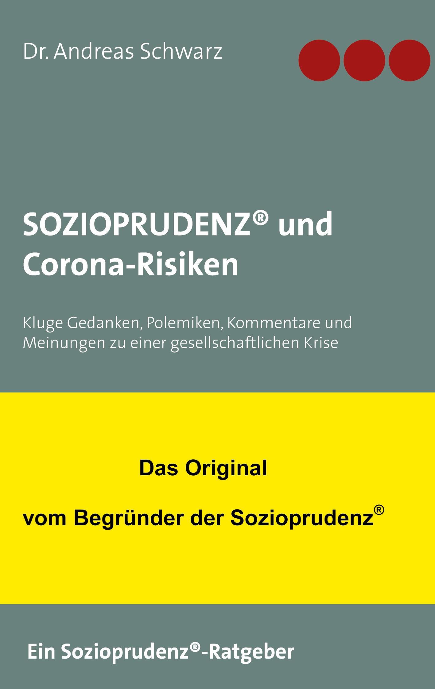Vorderes Coverbild SOZIOPRUDENZ® und Corona-Risiken