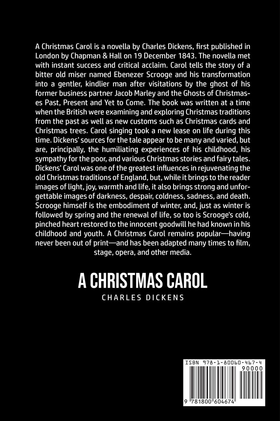 Rückseitencover A Christmas Carol