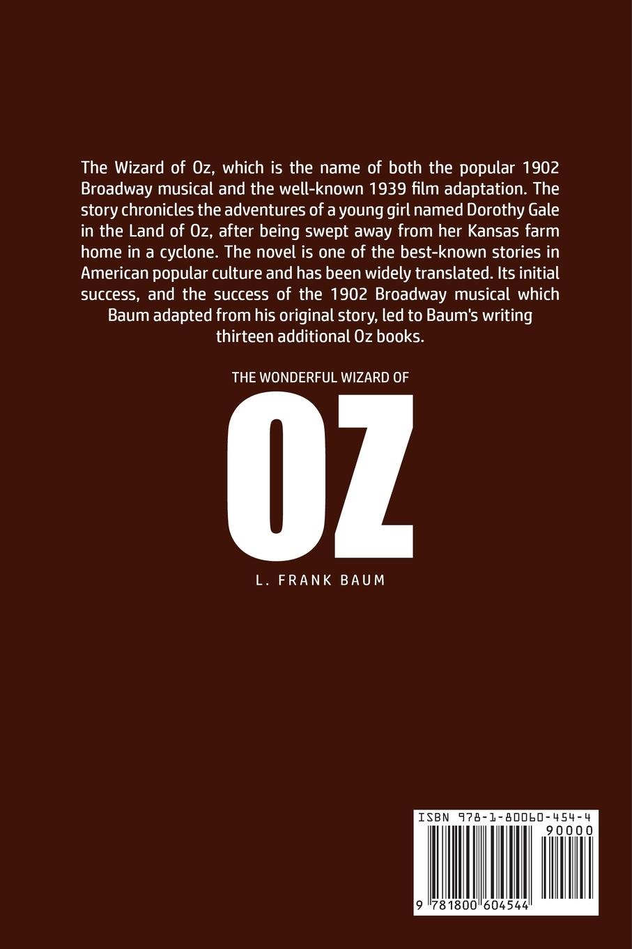 Rückseitencover The Wonderful Wizard of Oz