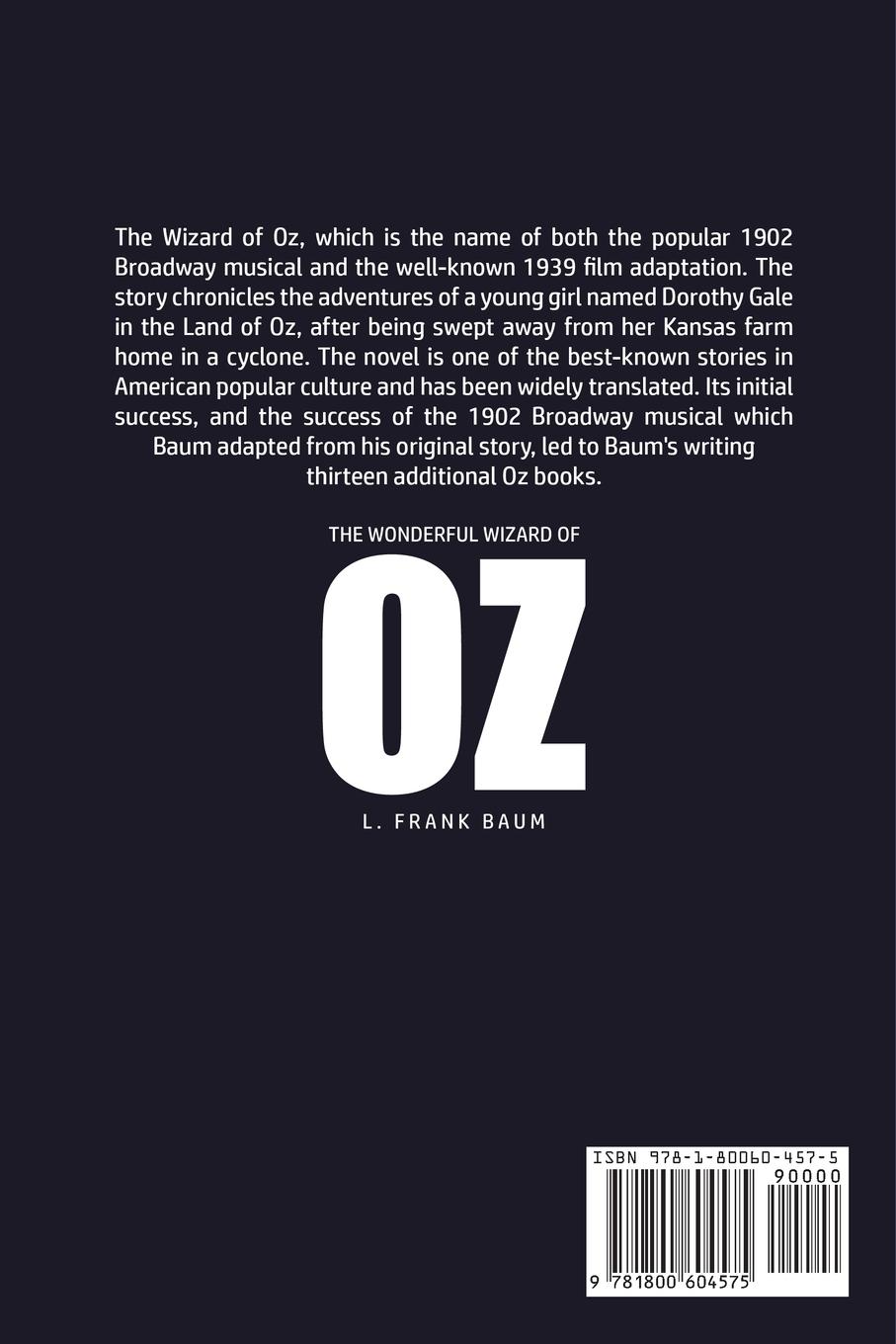 Rückseitencover The Wonderful Wizard of Oz