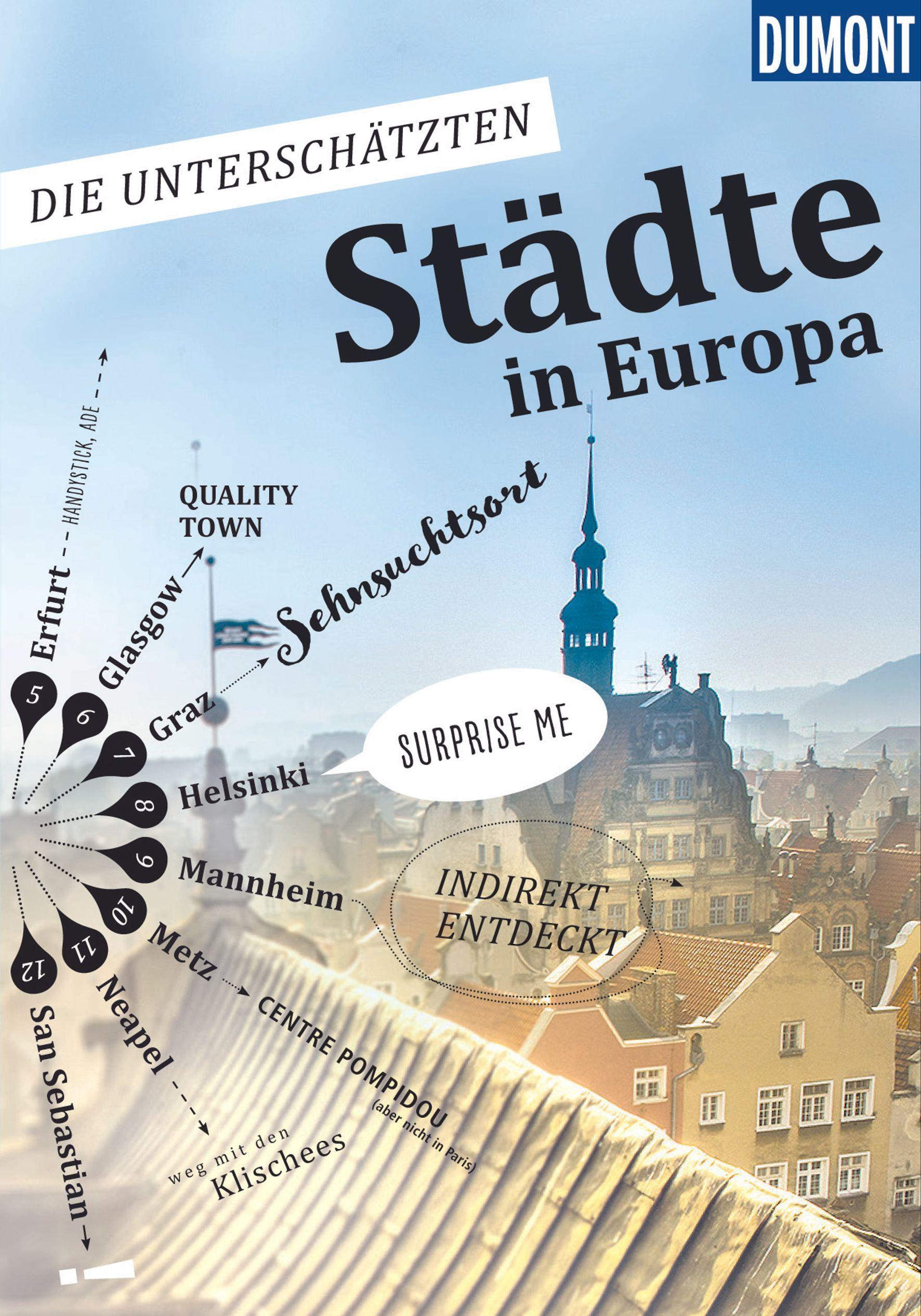 Vorderes Coverbild DuMont Bildband Die unterschätzten Städte in Europa