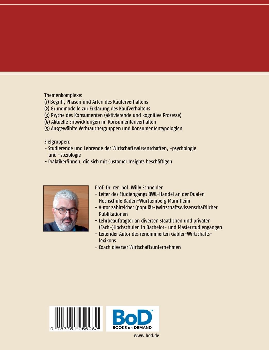 Rückseitencover Customer Insights: Konsumentenpsychologie und Konsumentenverhalten