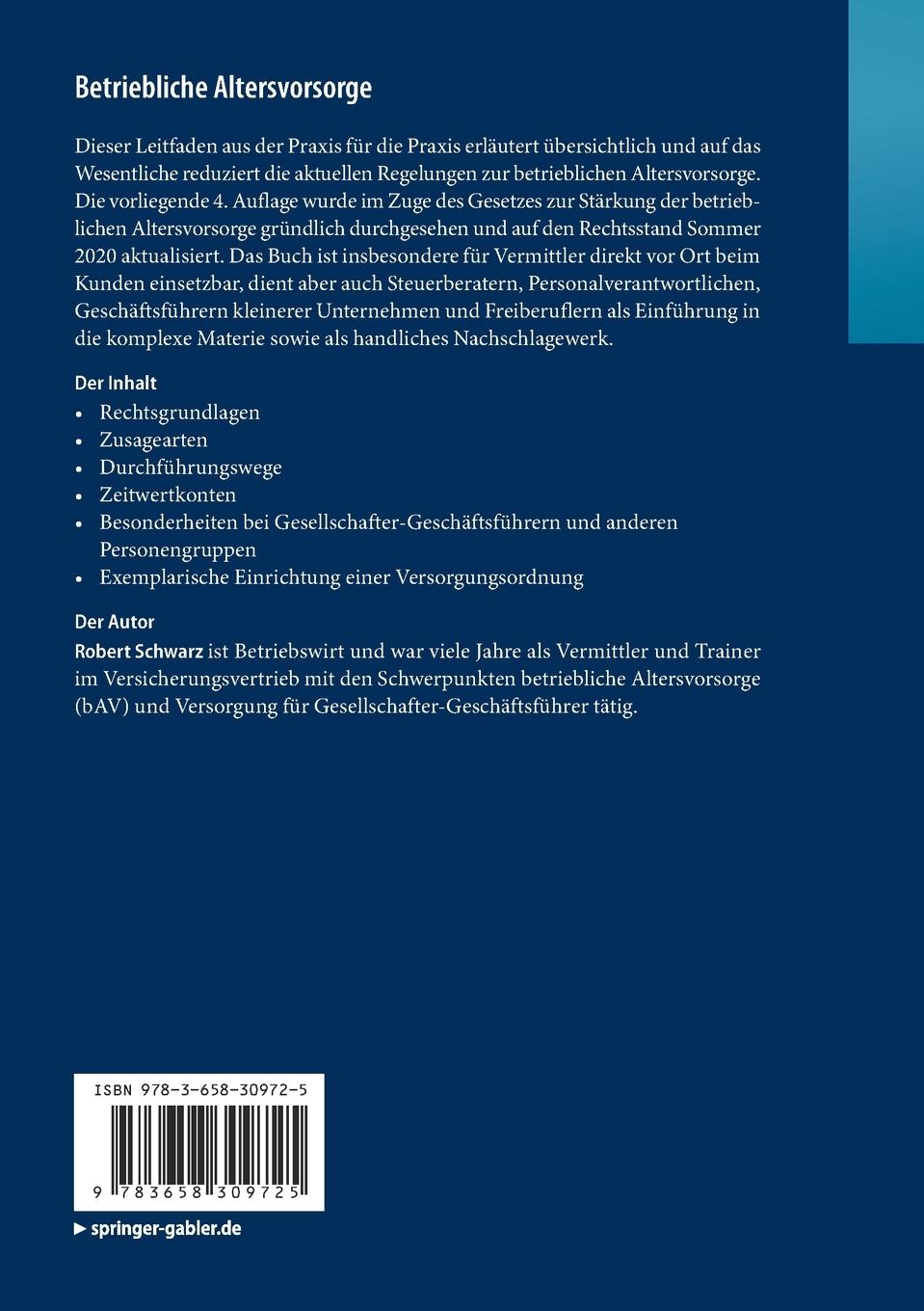 Rückseitencover Betriebliche Altersvorsorge