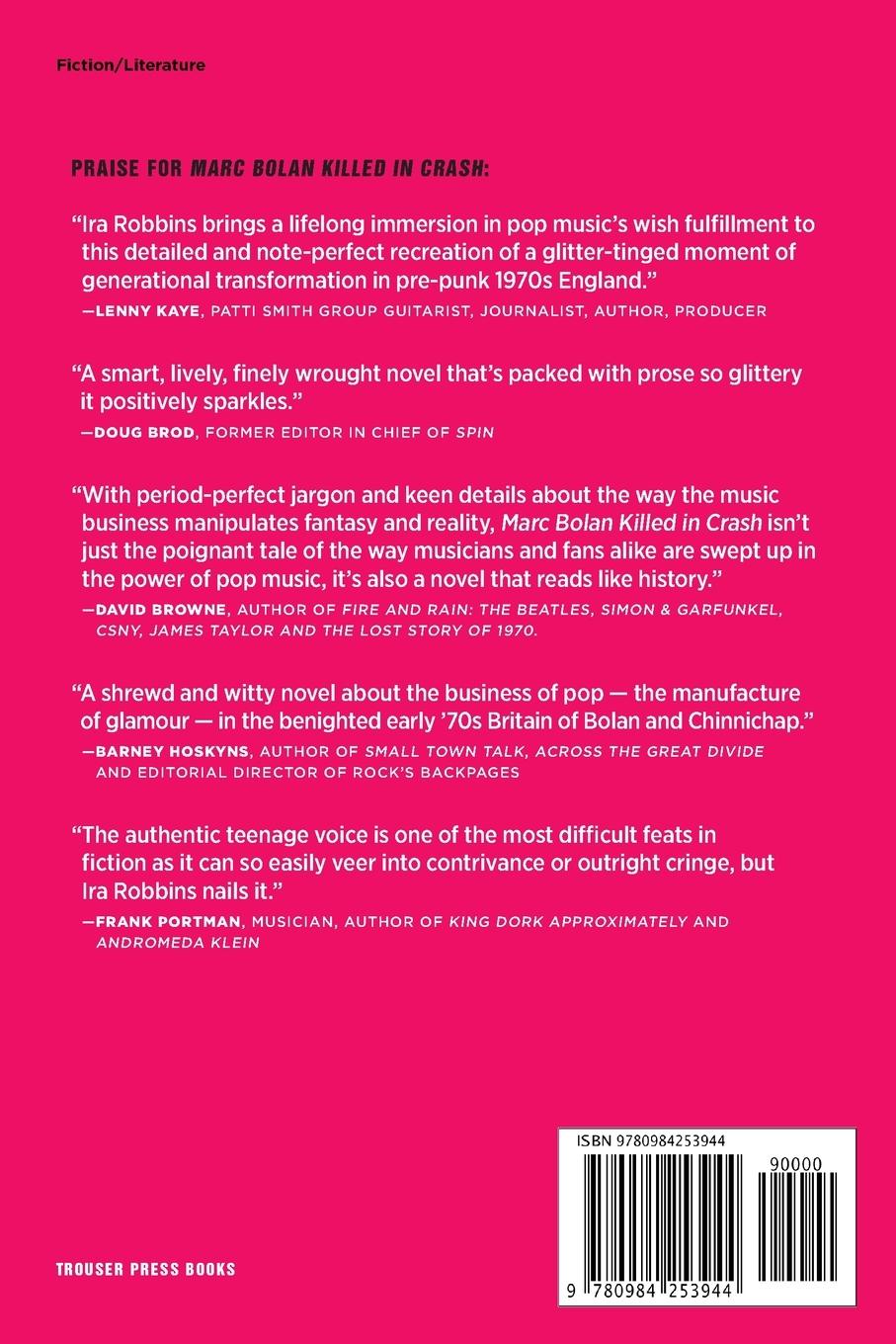 Rückseitencover Marc Bolan Killed in Crash