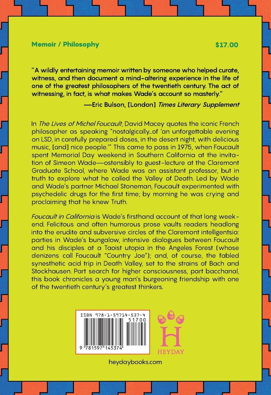 Rückseitencover Foucault in California