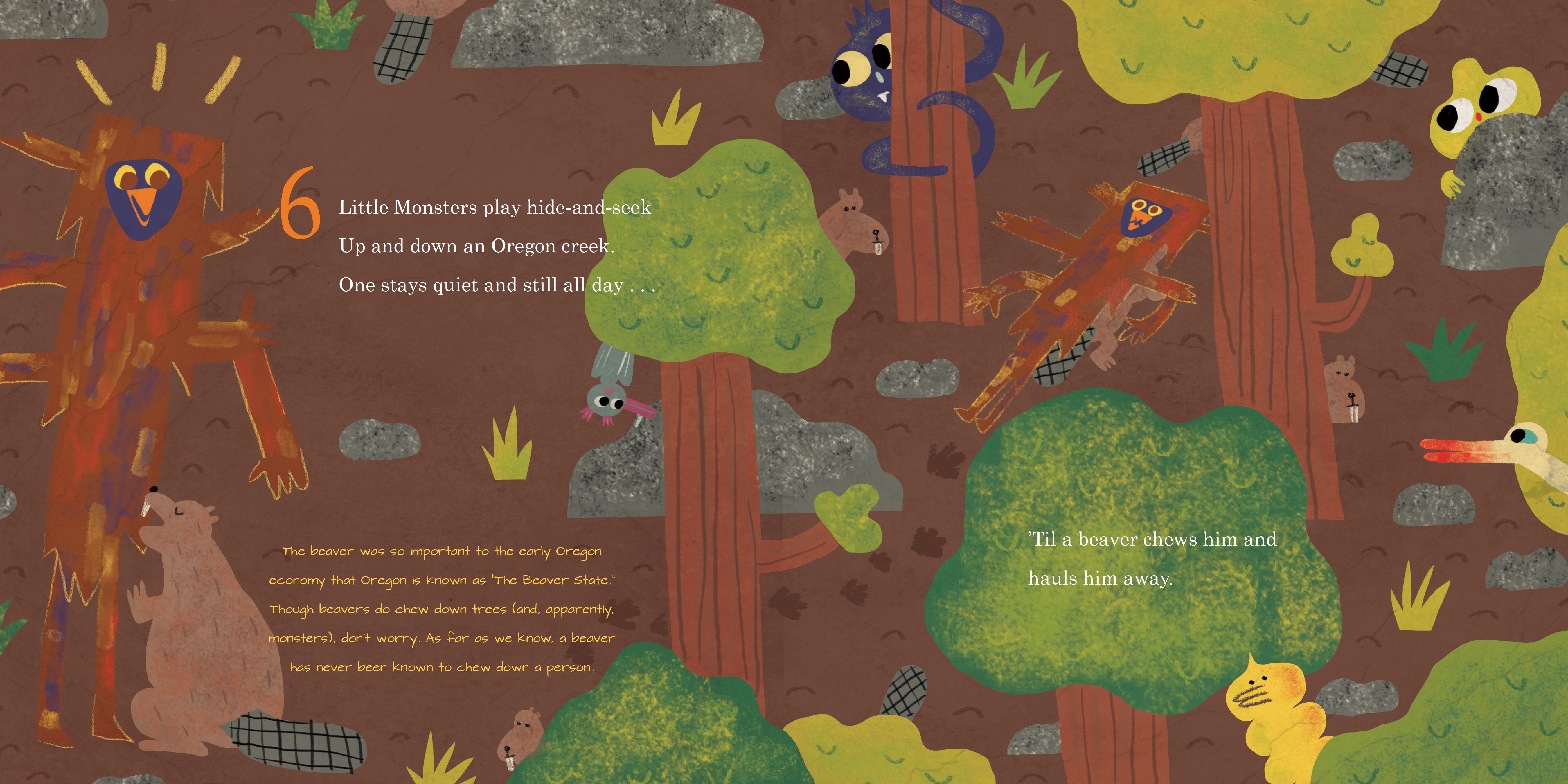 Beispielinhalt (Bild) 10 Little Monsters Visit Oregon, Second Edition