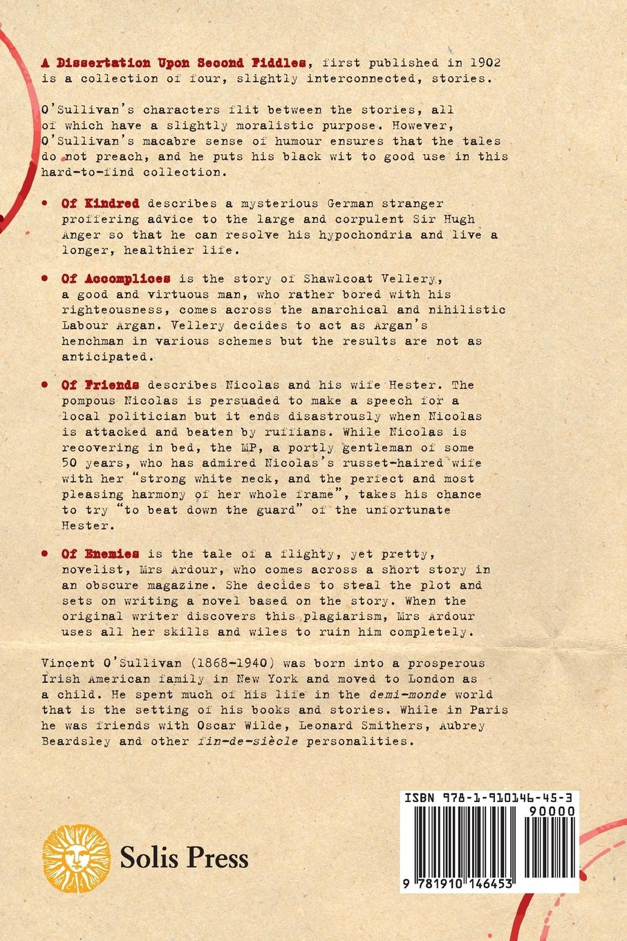 Rückseitencover A Dissertation Upon Second Fiddles