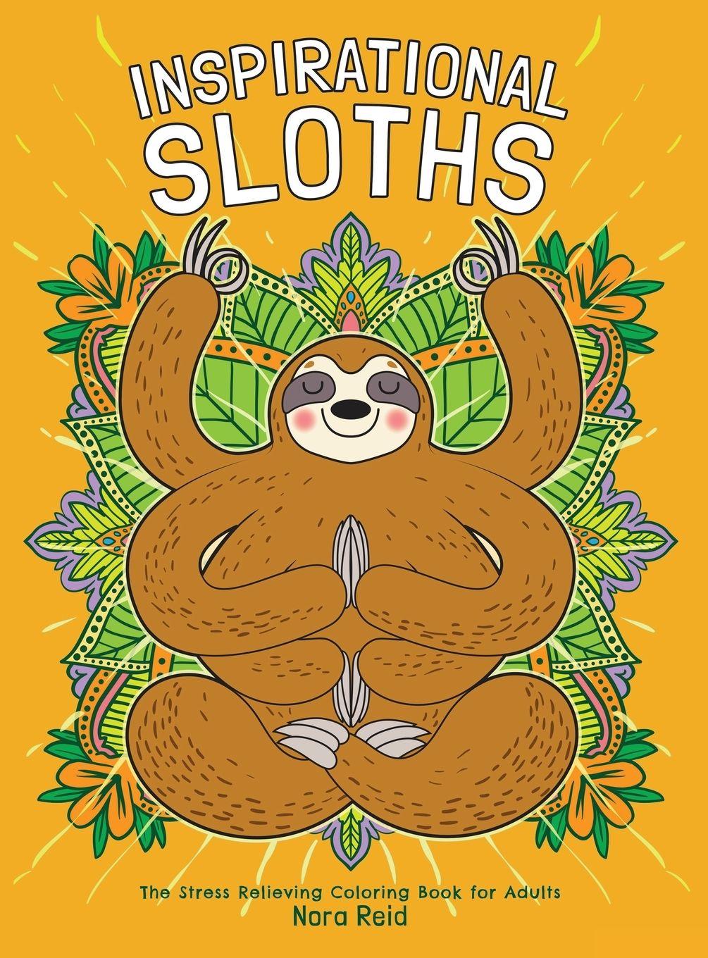 Vorderes Coverbild Inspirational Sloths - The Stress Relieving Coloring Book For Adults