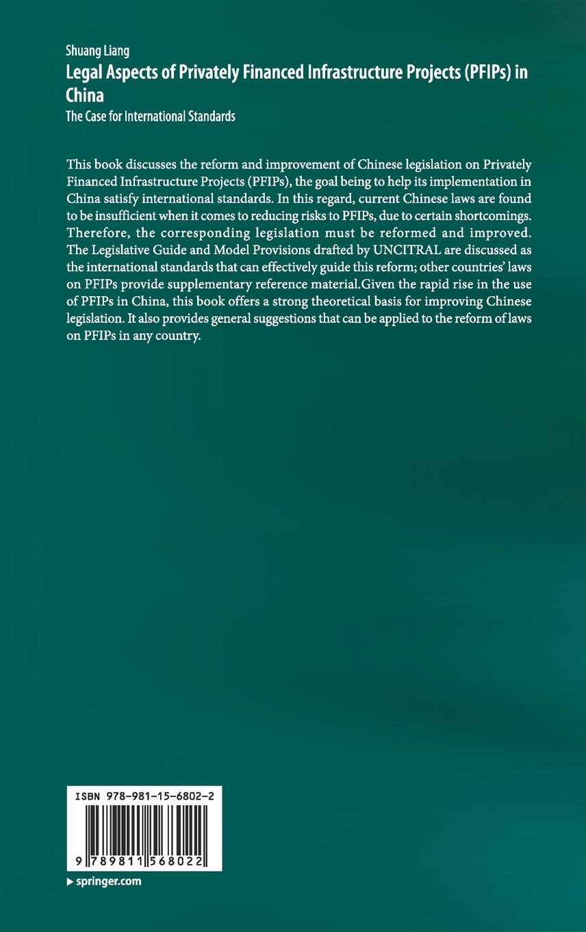 Rückseitencover Legal Aspects of Privately Financed Infrastructure Projects (PFIPs) in China