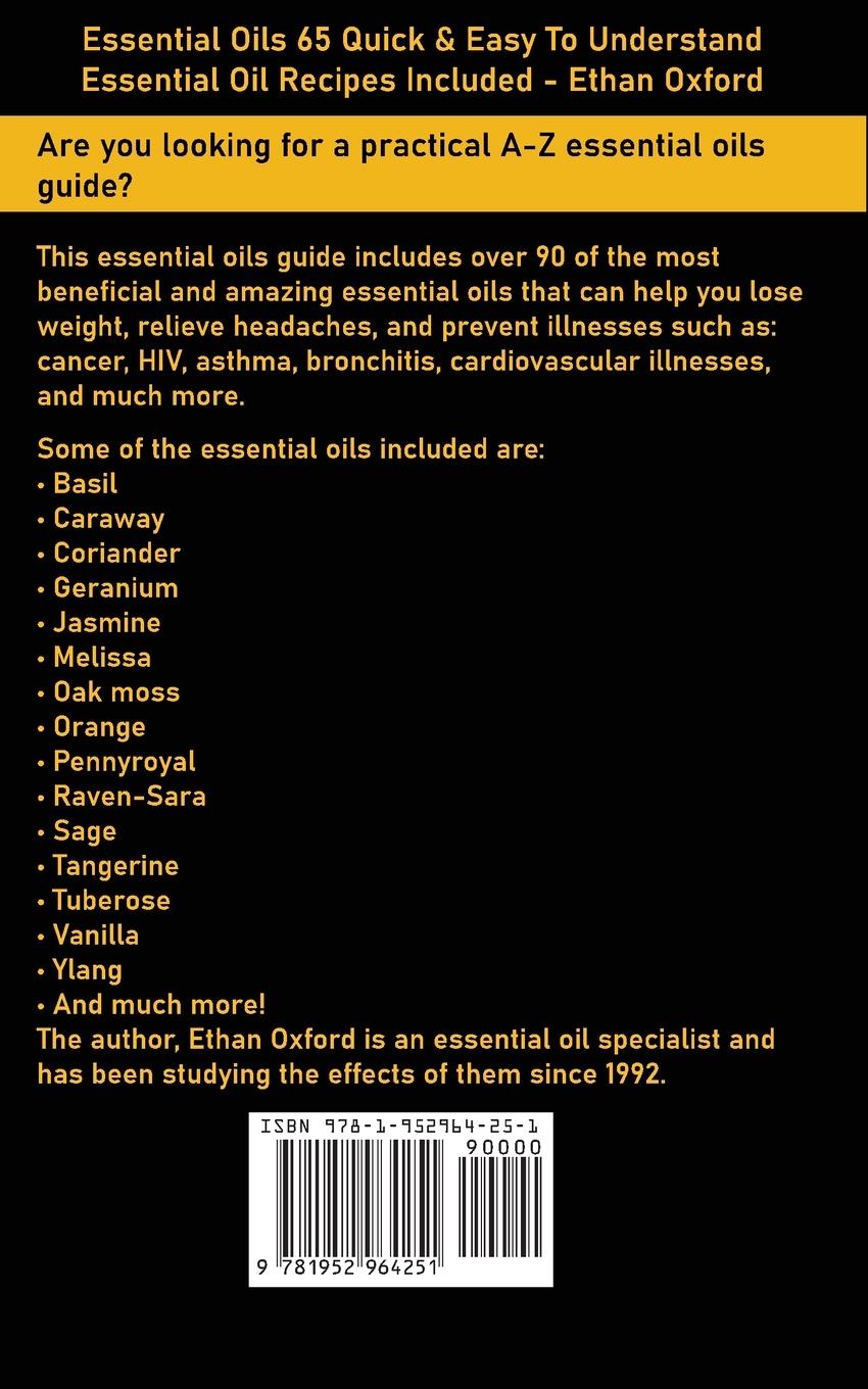 Rückseitencover ESSENTIAL OILS FOR BEGINNERS