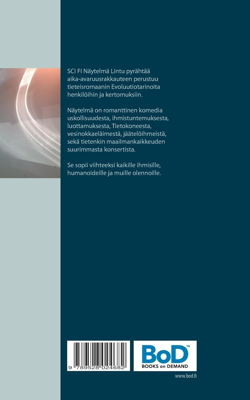 Rückseitencover Lintu pyrähtää aika-avaruusrakkauteen