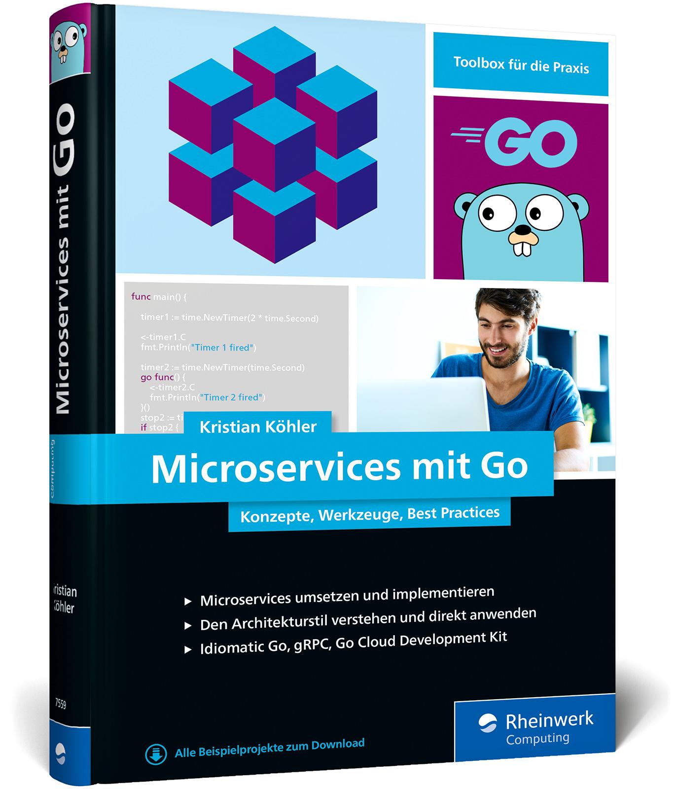 Vorderes Coverbild Microservices mit Go