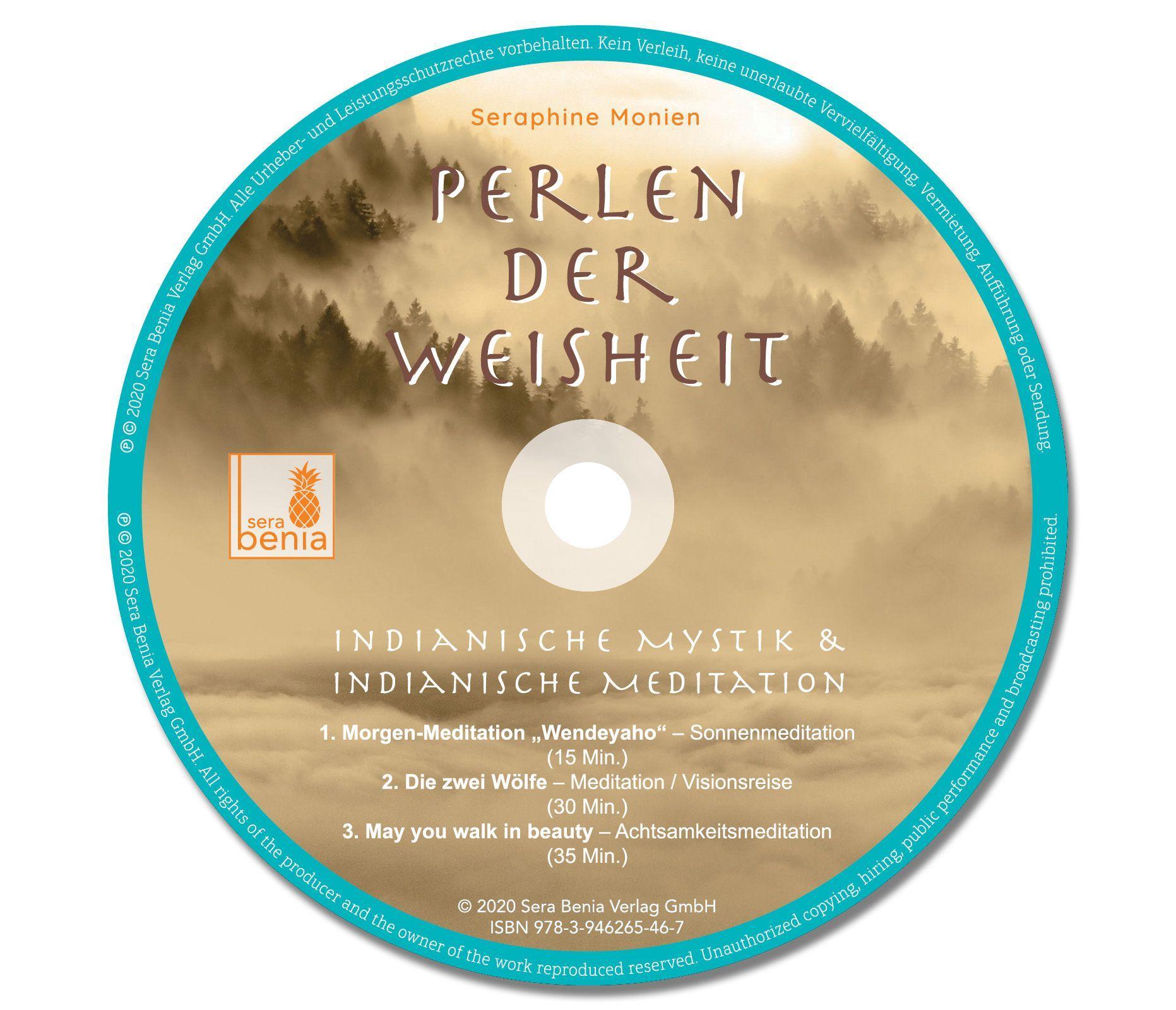 Beispielinhalt (Bild) Perlen der Weisheit, Indianische Mystik {Indianer Meditation CD, Indianische Weisheiten, Morgen-Meditation, Die zwei Wölfe}