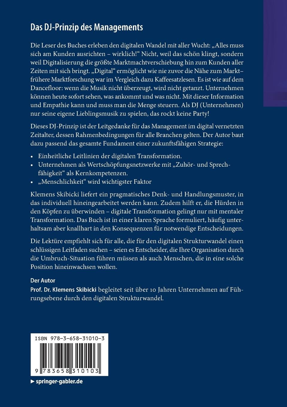 Rückseitencover Das DJ-Prinzip des Managements