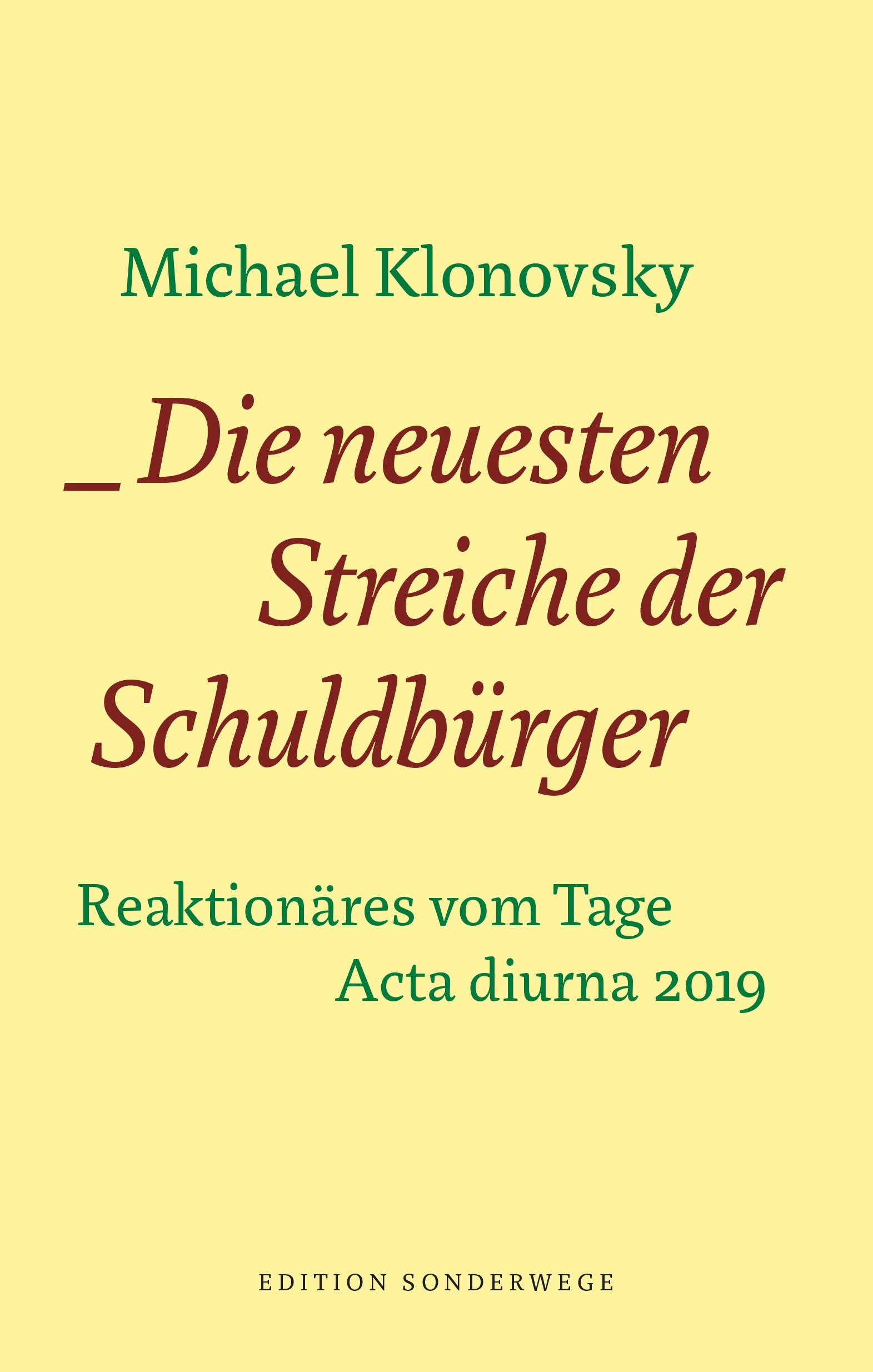 Vorderes Coverbild Die neuesten Streiche der Schuldbürger