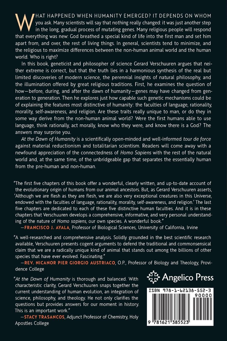 Rückseitencover At the Dawn of Humanity