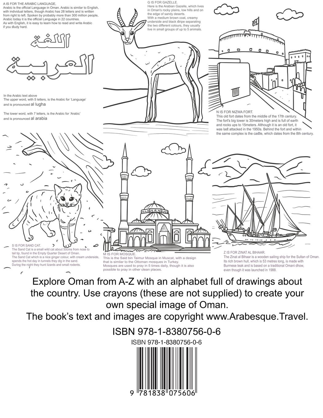 Rückseitencover ABC COLOURING BOOK OMAN