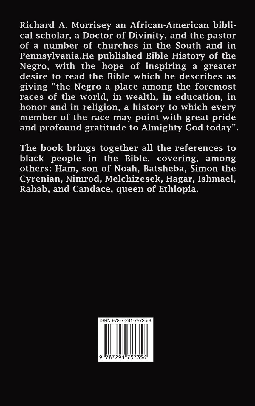 Rückseitencover Bible History of the Negro
