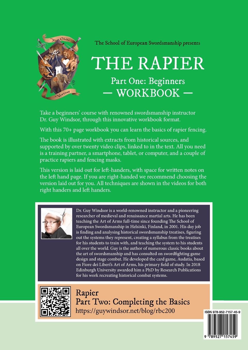 Rückseitencover The Rapier Part One Beginners Workbook
