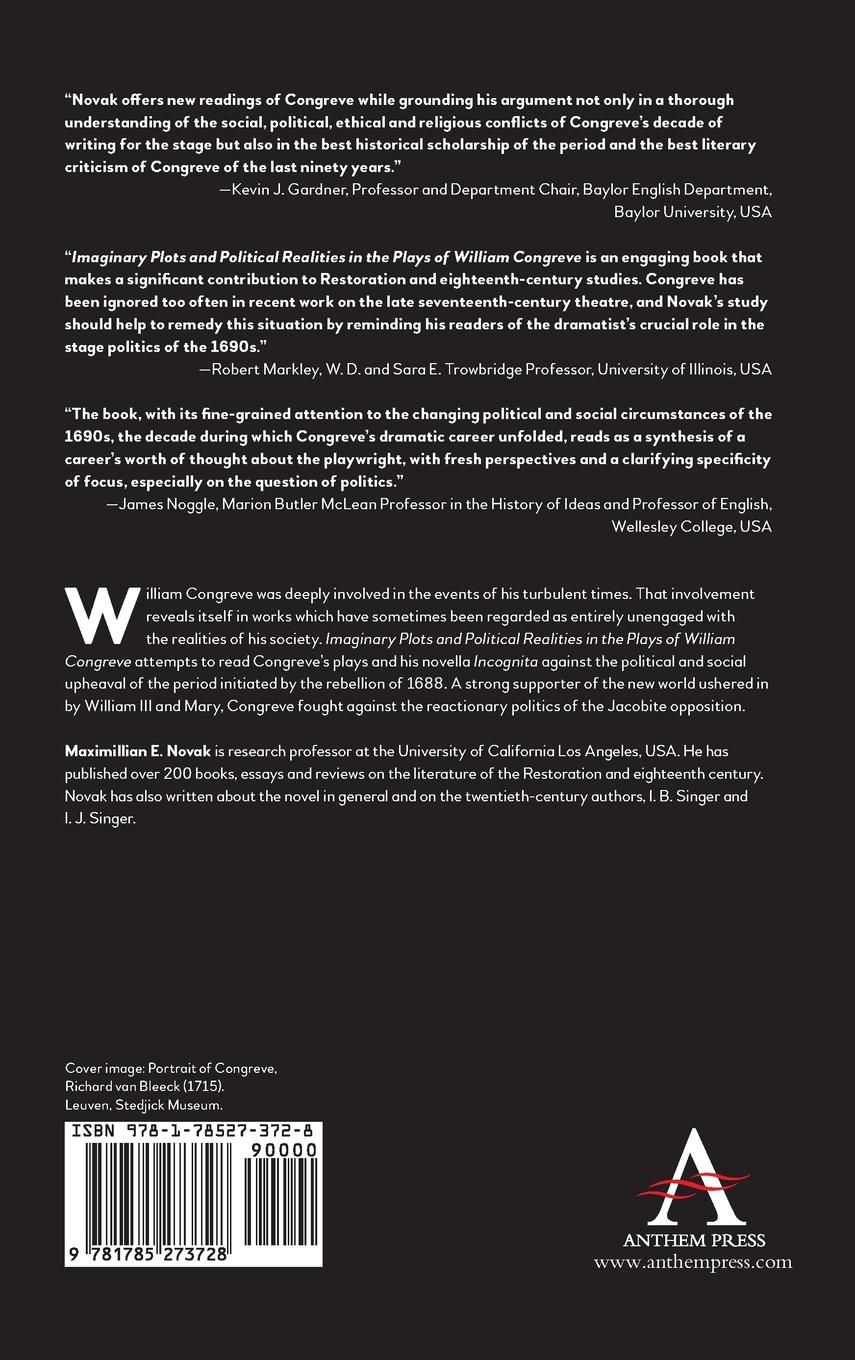 Rückseitencover Imaginary Plots and Political Realities in the Plays of William Congreve