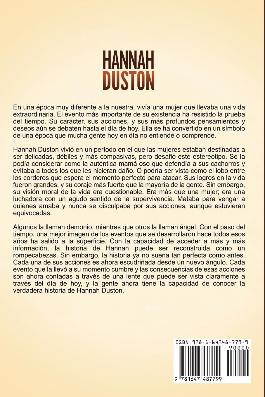 Rückseitencover Hannah Duston