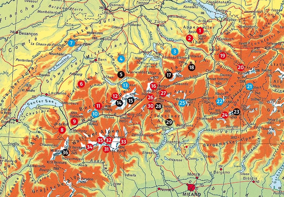 Beispielinhalt (Bild) Hüttentrekking Band 2: Schweiz